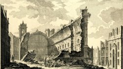 Ruins of Lisbon in 1755. The Church of St Nicholas.
