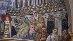 Paleochristian mosaic from Santa Pudenziana in Rome