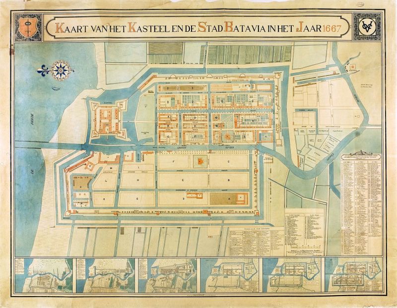 1667 COLLECTIE_TROPENMUSEUM_Kaart_voorstellende_het_Kasteel_en_de_Stad_Batavia_in_het_jaar_166...jpg