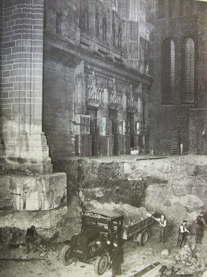 Anglican cathedral excavations showing how laborious and primitive they were..jpg