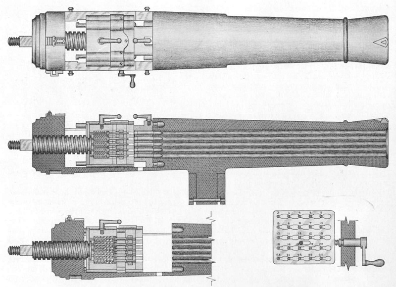 De Reffye Mitrailleuse, a 25-Barreled Version as Modified by the French Ordnance Officer.jpg