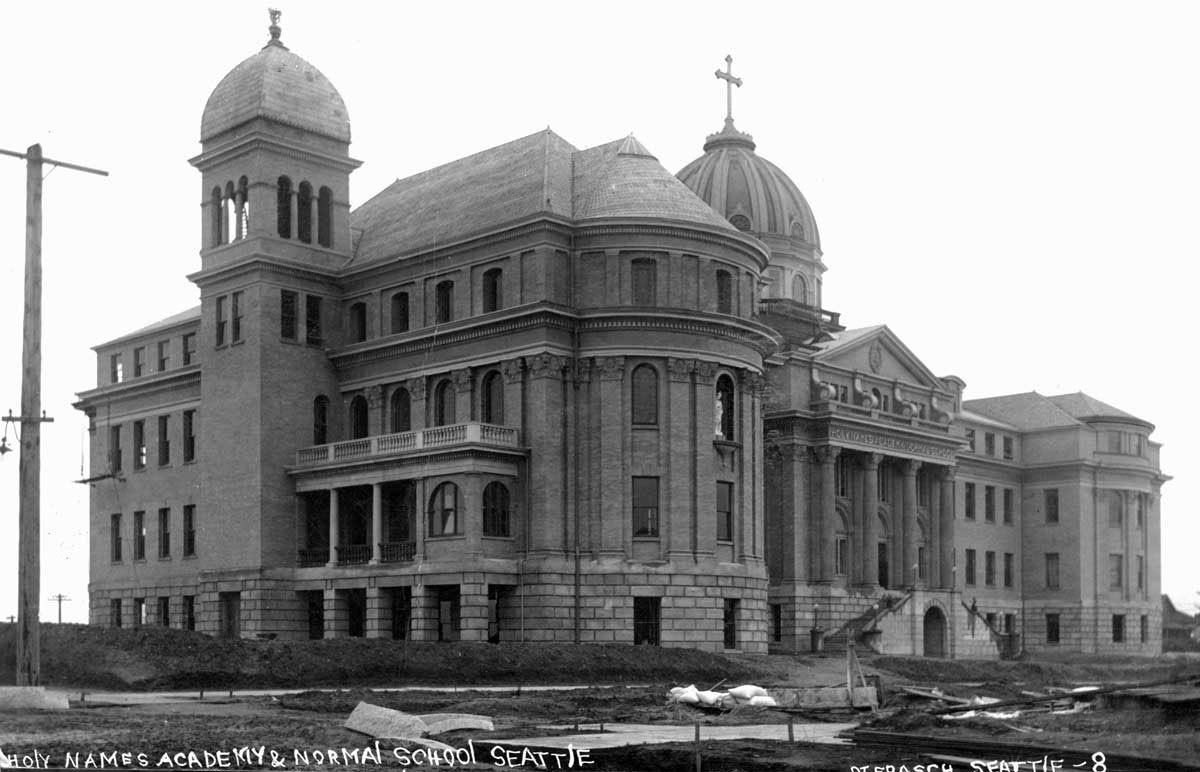 Who built Holy Names Academy building in Seattle? KD's Stolen History