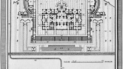 Plan and cross-section of the Baths of Antonino Caracalla