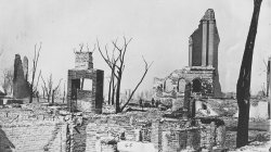 The ruins of the Chicago Historical Society building. 1871