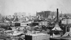 1871 Chicago. Reconstruction begins a few weeks after the fire