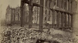 Chicago Fire of 1871: Court House Through Ruins of Fifth National Bank