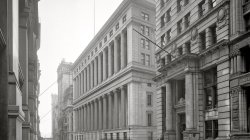 New York circa 1912. National City Bank, Wall Street at William Street.
