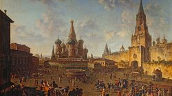 1801 Kremlin and Red Square in Moscow by Fedor Alekseyev