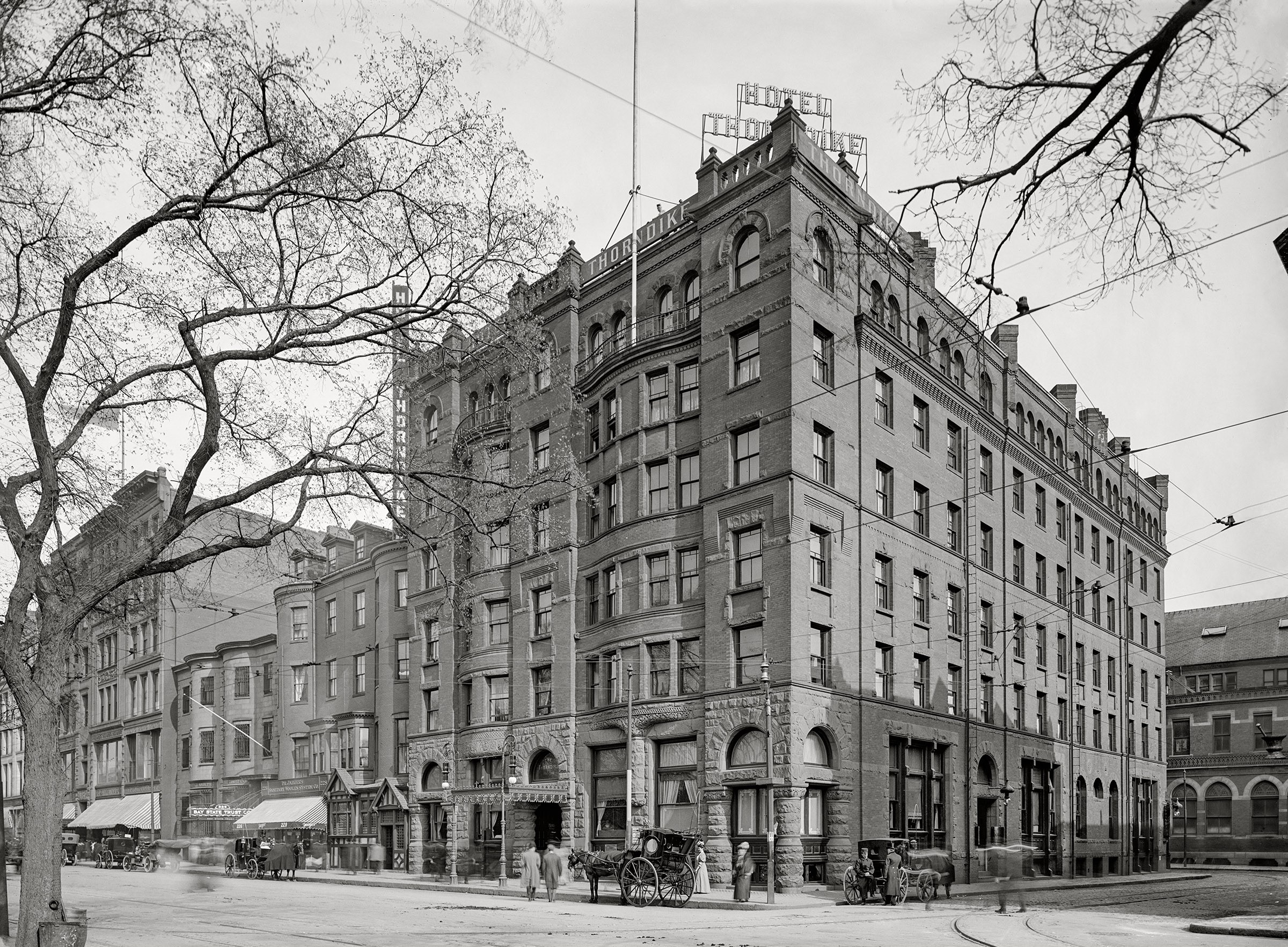 Boston circa 1908. Hotel Thorndike, Boylston and Church Streets. KD's